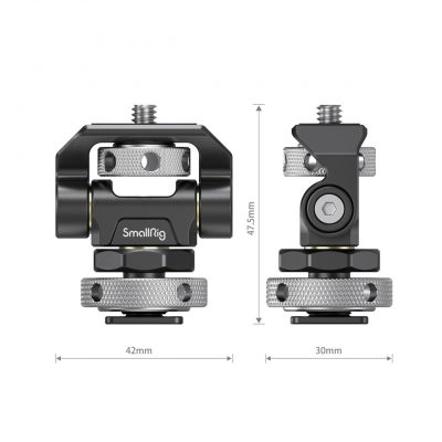 SmallRig Swivel and Tilt Adjustable Monitor Mount with Cold Shoe Mount 2905