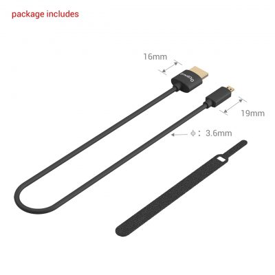 SmallRig Ultra Slim 4K HDMI Cable (D to A) 35cm 3042