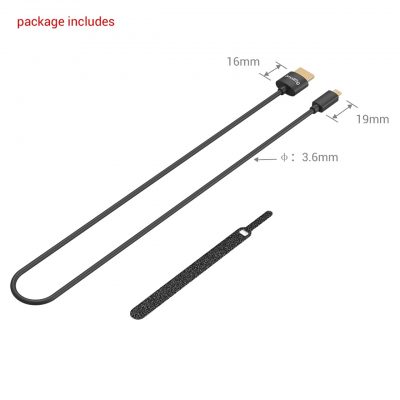 SmallRig Ultra Slim 4K HDMI Cable (D to A) 55cm 3043